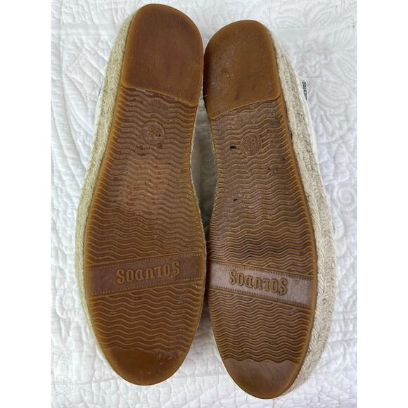 Soludos Women 8.5 Cream Espadrilles Slip On Summer Vacation Loafer with TGIF - Picture 5 of 10